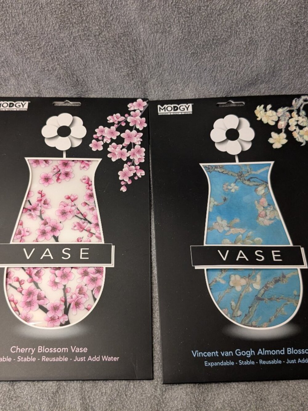New!  Two Modgy Vases  Cherry Blossom  Almond Blossom